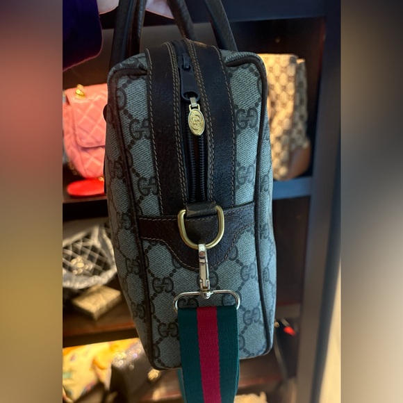 ❌SOLD❌EUC-Gucci Sherry 🍒 Line Boston bag Cross Body 2 straps❤️‍🔥❤️‍🔥❤️‍🔥 - Picture 5 of 7
